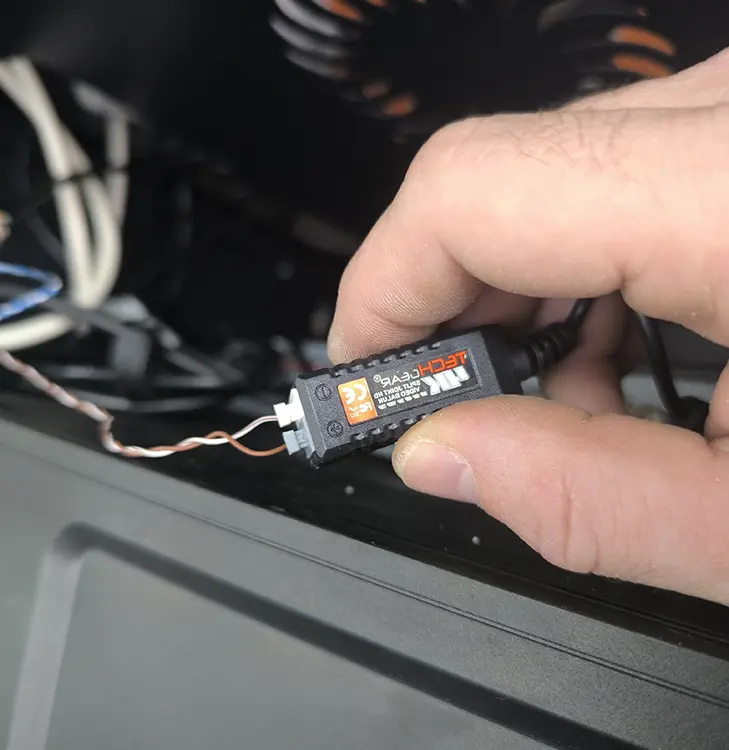 CCTV video balun connection to DVR during installation in Wimbledon SW19