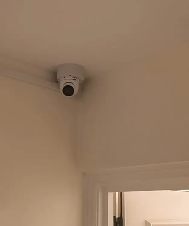 CCTV camera installed in hallway of residential property in Battersea SW11 — professional home security by CCTVcam