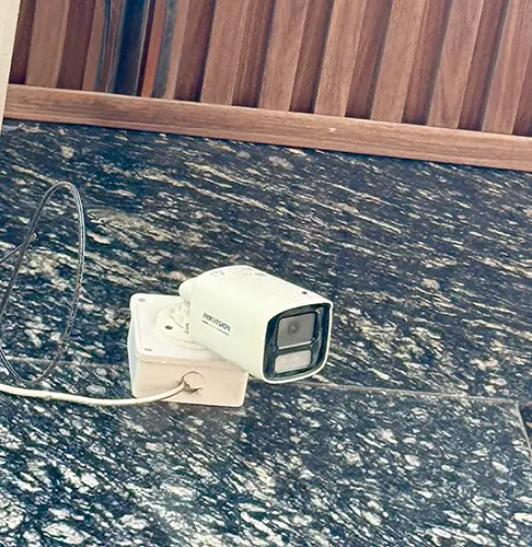 Hikvision bullet CCTV camera ready for installation at commercial premises in Clapham Junction SW11 — professional security installation by cctvcam.co.uk