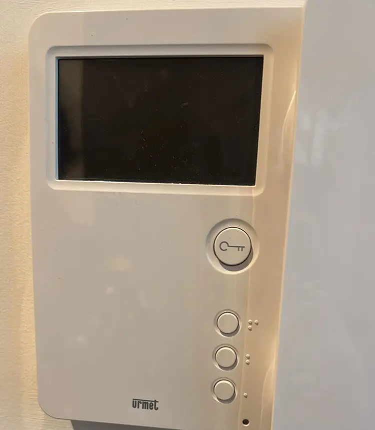 Video door intercom installed in residential property in Croydon — home security system