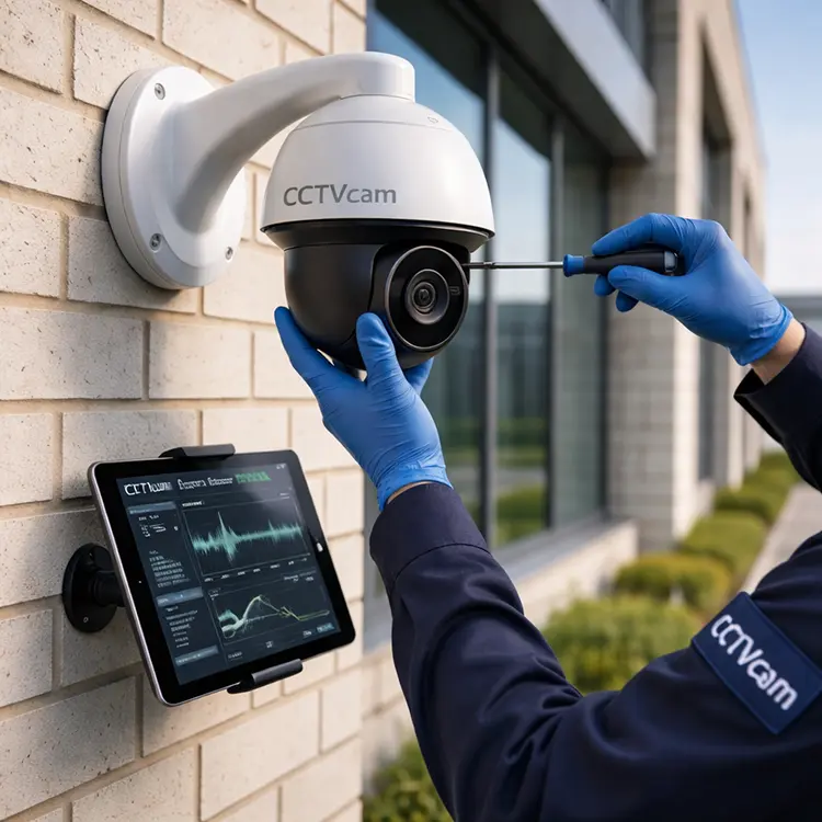 Smart home CCTV camera installation with remote tablet control in London