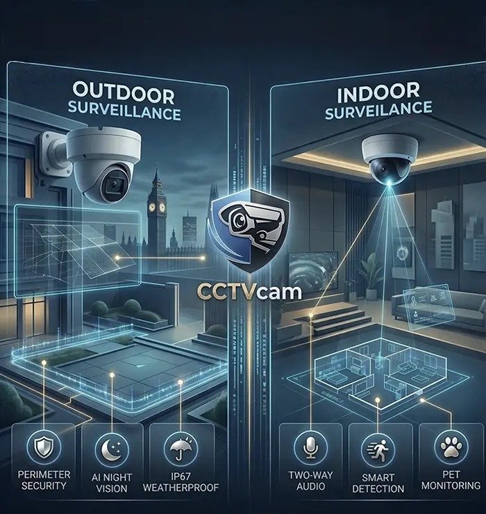 Types of CCTV installation outdoor indoor South London